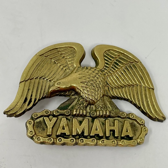 Collectable 1980s Yamaha Solid Brass Eagle Belt Buckle - Picture 2 of 10